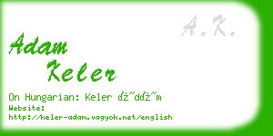 adam keler business card